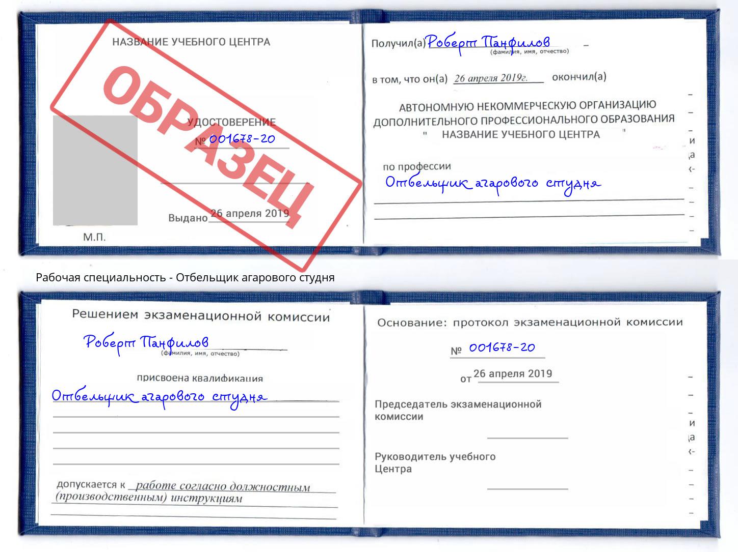 Отбельщик агарового студня Людиново